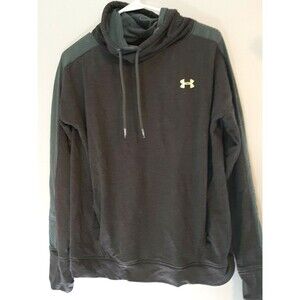 Under Armour Loose Funnel Neck Gray Sweatshirt Pocket Thumb Holes Women’s Med M